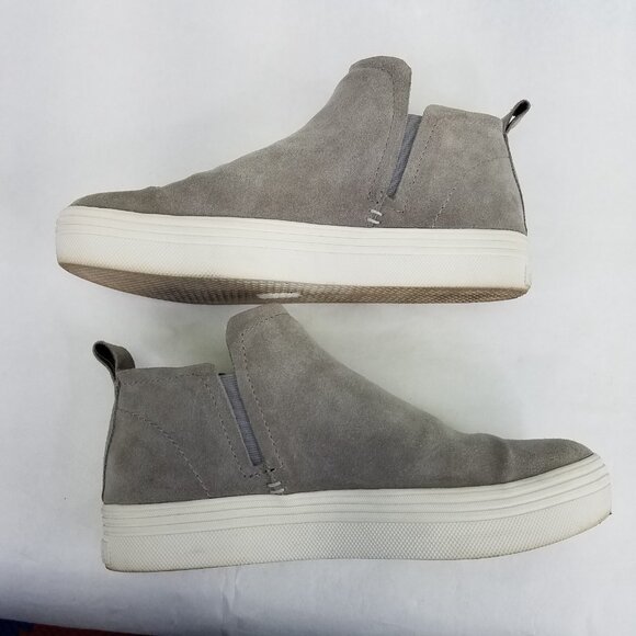 Dolce Vita Shoes Women’s 9.5 Tanya Gray Suede Platform High Top Sneakers Pull On - Picture 7 of 13